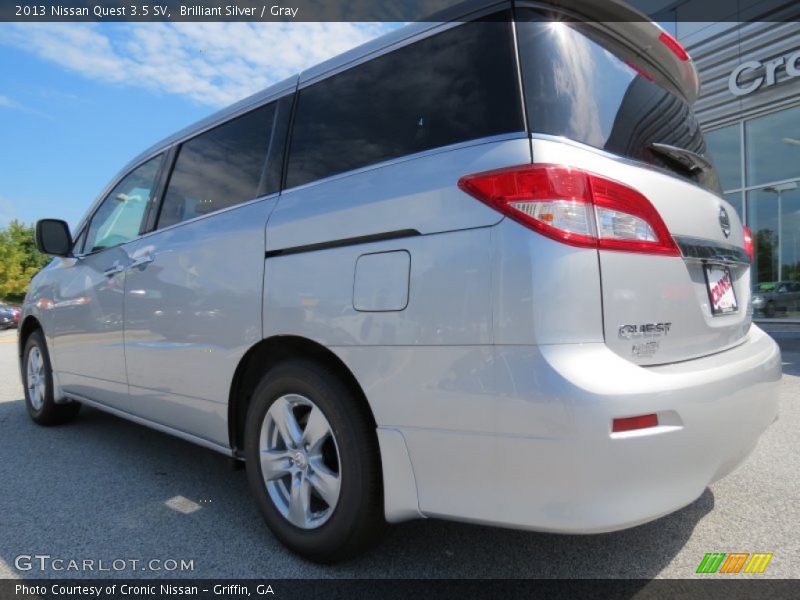 Brilliant Silver / Gray 2013 Nissan Quest 3.5 SV