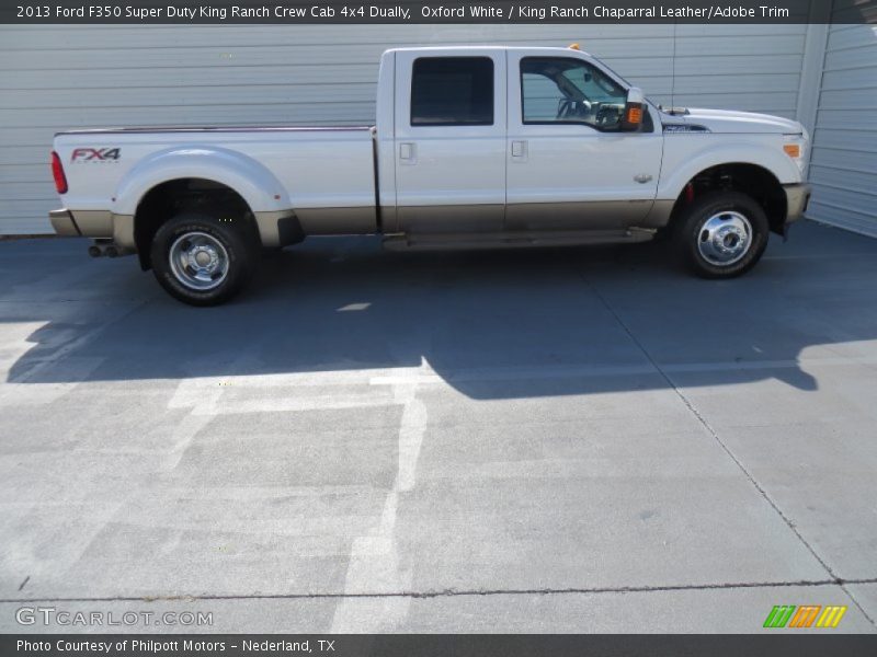 Oxford White / King Ranch Chaparral Leather/Adobe Trim 2013 Ford F350 Super Duty King Ranch Crew Cab 4x4 Dually