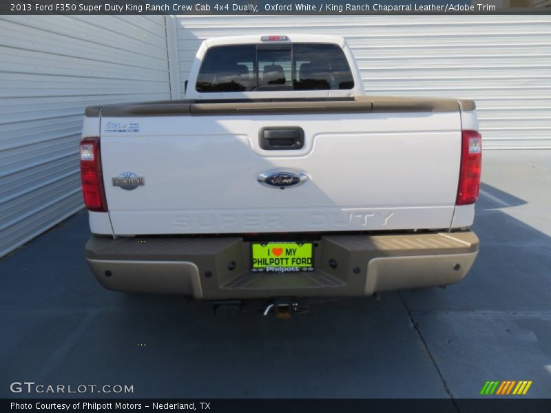 Oxford White / King Ranch Chaparral Leather/Adobe Trim 2013 Ford F350 Super Duty King Ranch Crew Cab 4x4 Dually