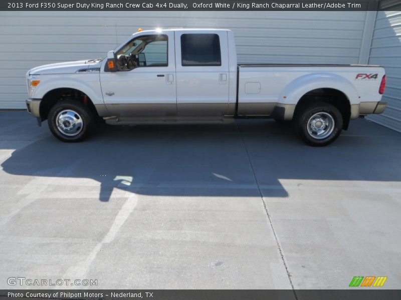 Oxford White / King Ranch Chaparral Leather/Adobe Trim 2013 Ford F350 Super Duty King Ranch Crew Cab 4x4 Dually