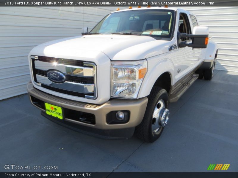 Oxford White / King Ranch Chaparral Leather/Adobe Trim 2013 Ford F350 Super Duty King Ranch Crew Cab 4x4 Dually