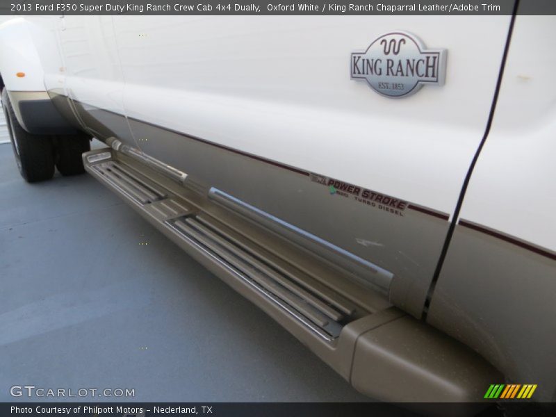 Oxford White / King Ranch Chaparral Leather/Adobe Trim 2013 Ford F350 Super Duty King Ranch Crew Cab 4x4 Dually