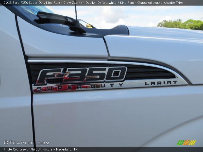 Oxford White / King Ranch Chaparral Leather/Adobe Trim 2013 Ford F350 Super Duty King Ranch Crew Cab 4x4 Dually