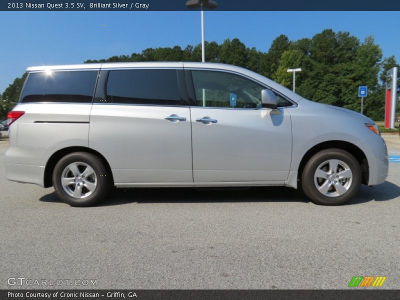 Brilliant Silver / Gray 2013 Nissan Quest 3.5 SV