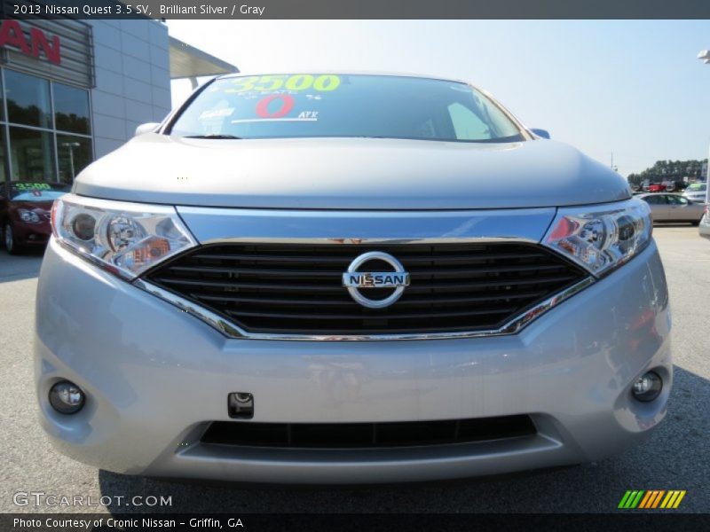 Brilliant Silver / Gray 2013 Nissan Quest 3.5 SV