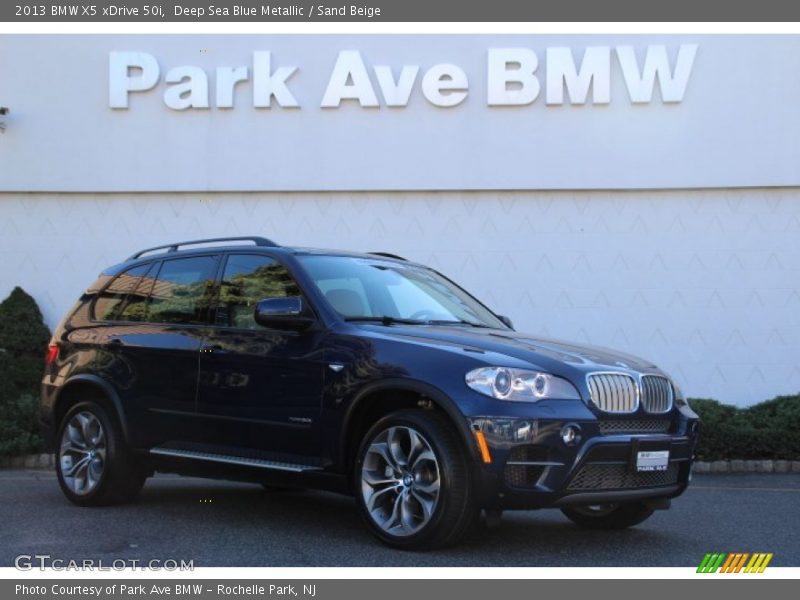 Deep Sea Blue Metallic / Sand Beige 2013 BMW X5 xDrive 50i