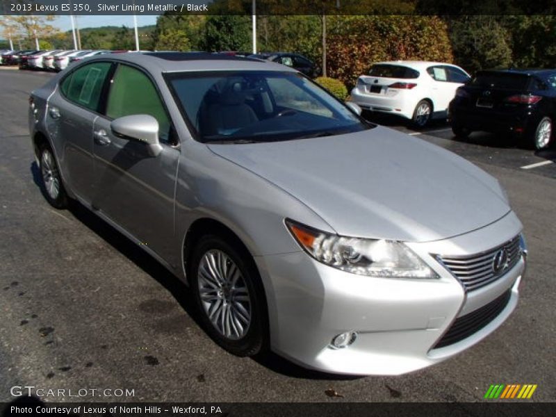 Silver Lining Metallic / Black 2013 Lexus ES 350