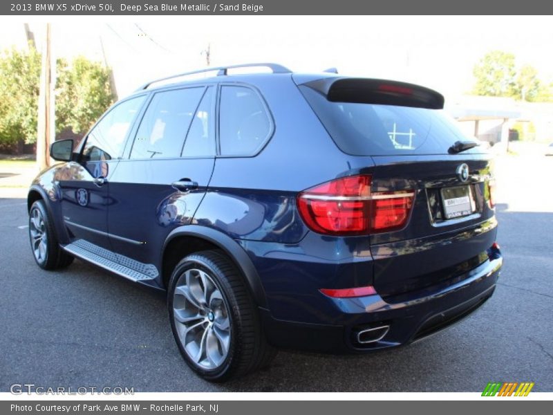 Deep Sea Blue Metallic / Sand Beige 2013 BMW X5 xDrive 50i