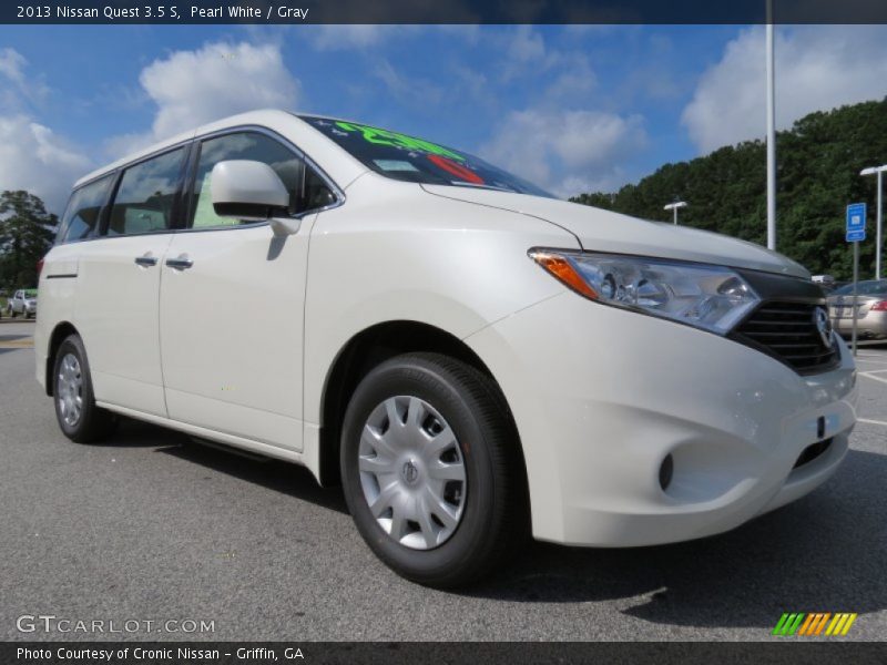 Pearl White / Gray 2013 Nissan Quest 3.5 S