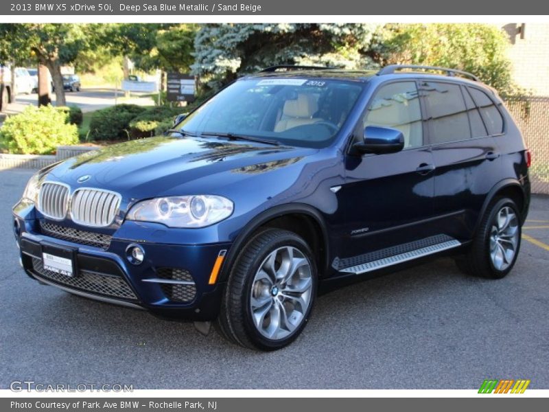 Deep Sea Blue Metallic / Sand Beige 2013 BMW X5 xDrive 50i