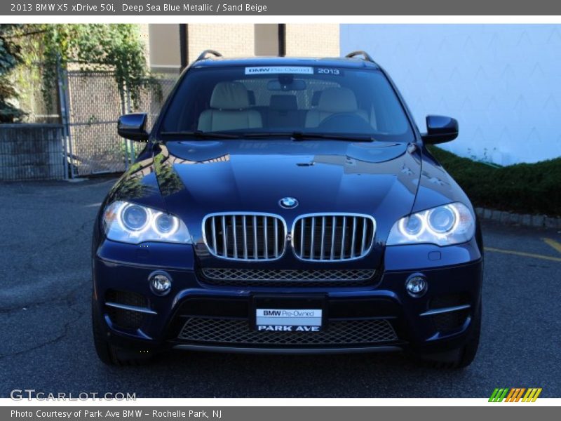 Deep Sea Blue Metallic / Sand Beige 2013 BMW X5 xDrive 50i