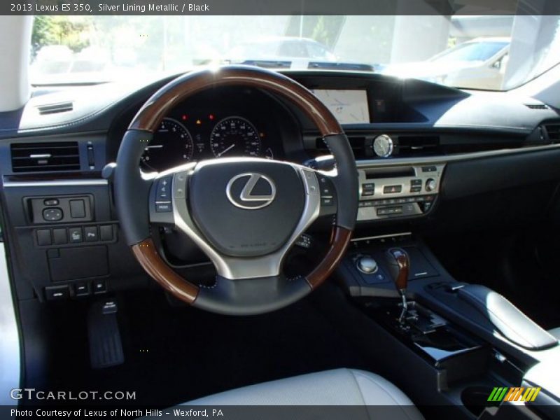 Silver Lining Metallic / Black 2013 Lexus ES 350