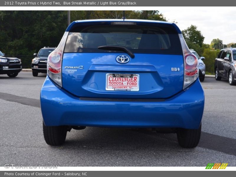 Blue Streak Metallic / Light Blue Gray/Black 2012 Toyota Prius c Hybrid Two
