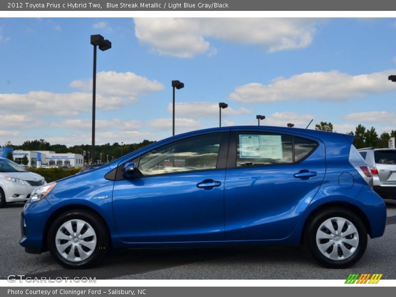 Blue Streak Metallic / Light Blue Gray/Black 2012 Toyota Prius c Hybrid Two