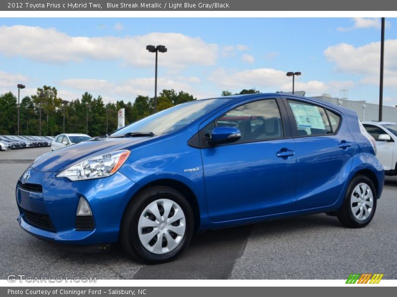 Blue Streak Metallic / Light Blue Gray/Black 2012 Toyota Prius c Hybrid Two