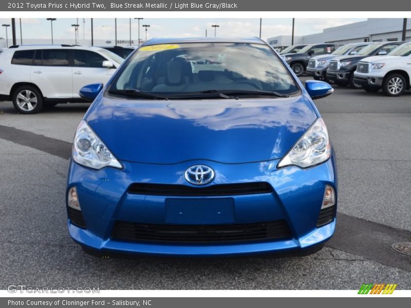 Blue Streak Metallic / Light Blue Gray/Black 2012 Toyota Prius c Hybrid Two