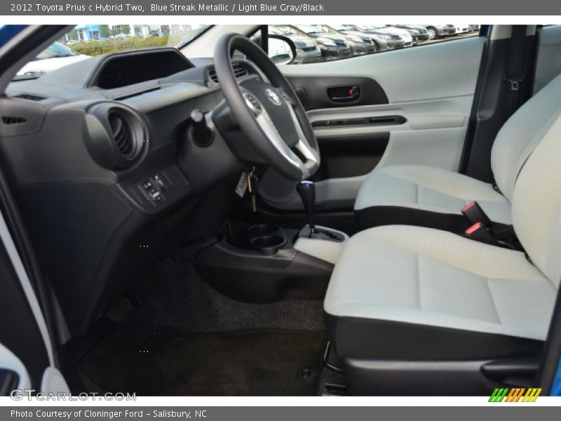 Blue Streak Metallic / Light Blue Gray/Black 2012 Toyota Prius c Hybrid Two