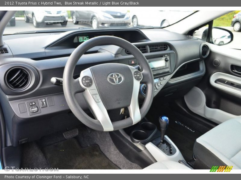 Blue Streak Metallic / Light Blue Gray/Black 2012 Toyota Prius c Hybrid Two