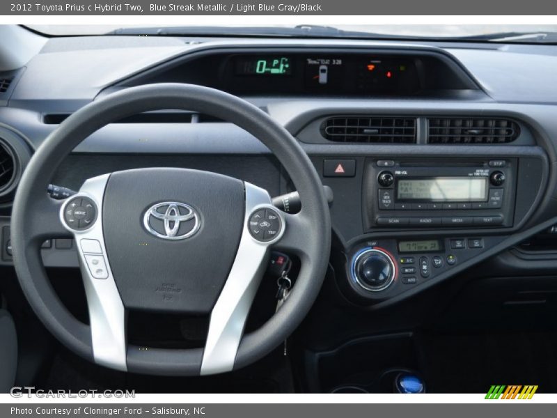 Blue Streak Metallic / Light Blue Gray/Black 2012 Toyota Prius c Hybrid Two