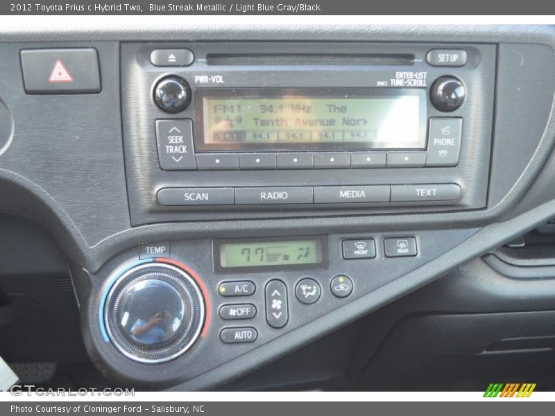 Blue Streak Metallic / Light Blue Gray/Black 2012 Toyota Prius c Hybrid Two