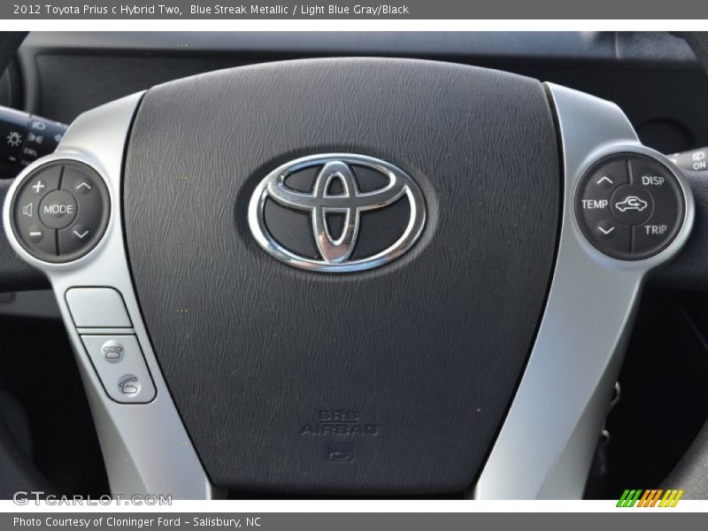 Blue Streak Metallic / Light Blue Gray/Black 2012 Toyota Prius c Hybrid Two