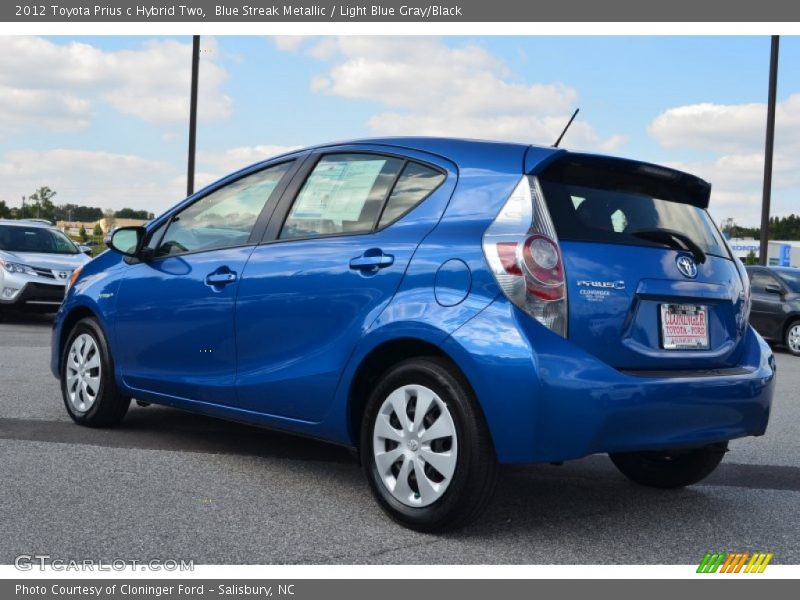 Blue Streak Metallic / Light Blue Gray/Black 2012 Toyota Prius c Hybrid Two