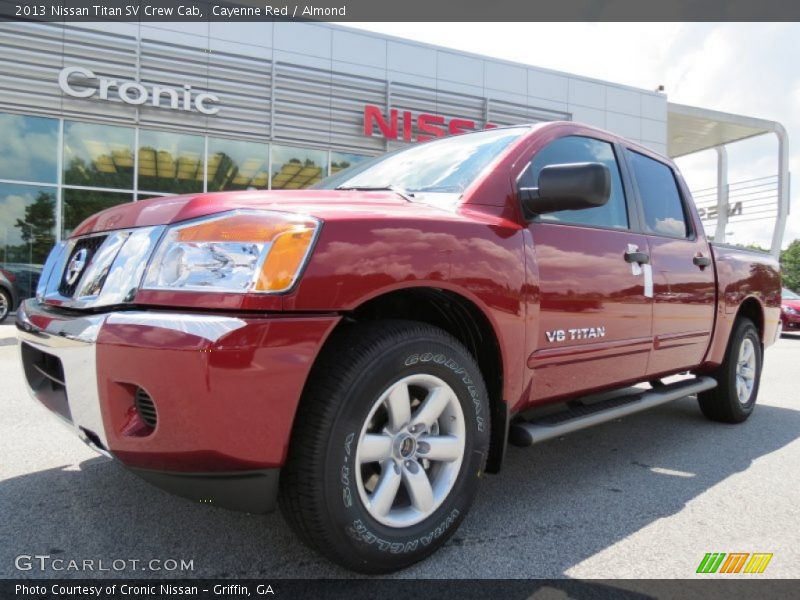 Cayenne Red / Almond 2013 Nissan Titan SV Crew Cab