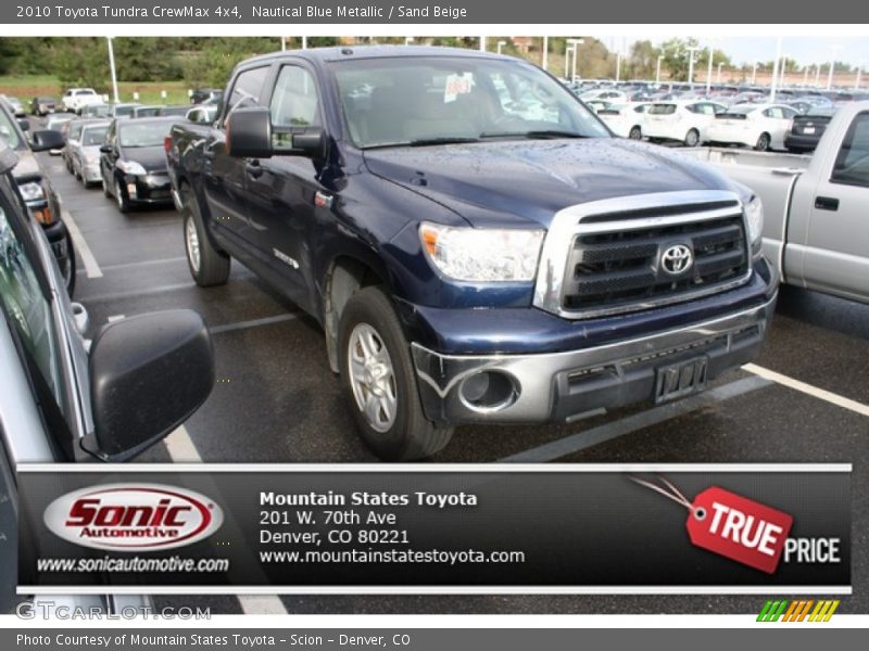 Nautical Blue Metallic / Sand Beige 2010 Toyota Tundra CrewMax 4x4