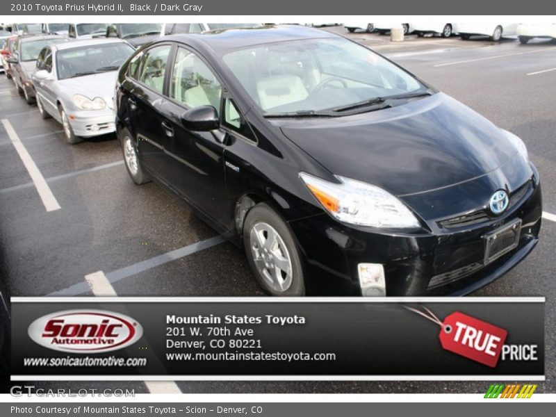 Black / Dark Gray 2010 Toyota Prius Hybrid II