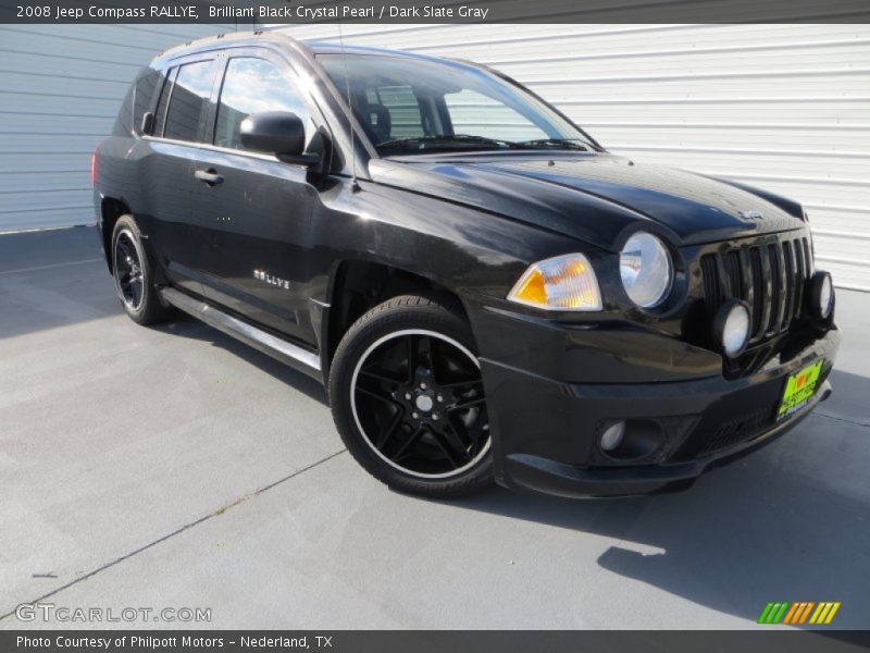 Brilliant Black Crystal Pearl / Dark Slate Gray 2008 Jeep Compass RALLYE