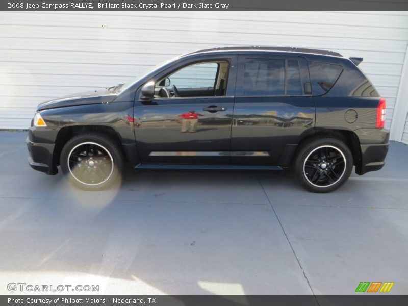 Brilliant Black Crystal Pearl / Dark Slate Gray 2008 Jeep Compass RALLYE