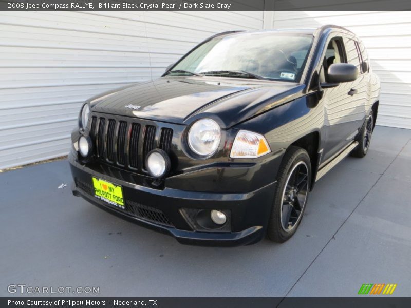 Brilliant Black Crystal Pearl / Dark Slate Gray 2008 Jeep Compass RALLYE