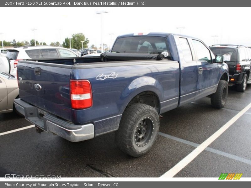 Dark Blue Pearl Metallic / Medium Flint 2007 Ford F150 XLT SuperCab 4x4