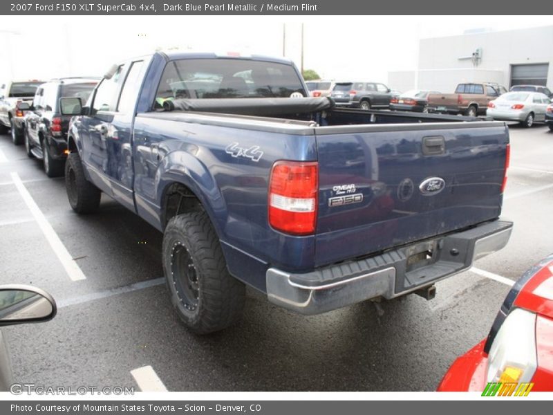Dark Blue Pearl Metallic / Medium Flint 2007 Ford F150 XLT SuperCab 4x4