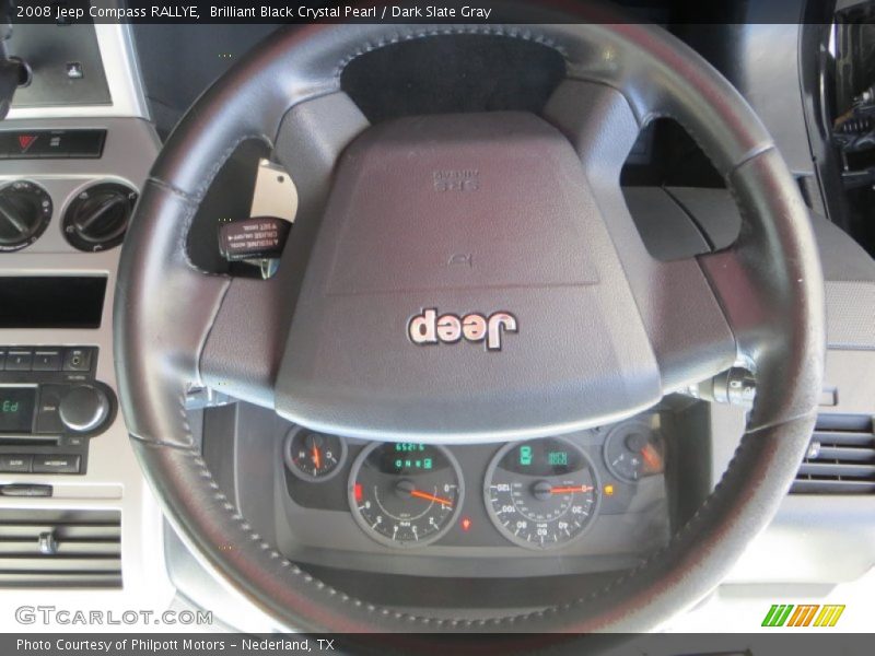 Brilliant Black Crystal Pearl / Dark Slate Gray 2008 Jeep Compass RALLYE