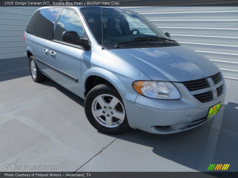 Butane Blue Pearl / Medium Slate Gray 2005 Dodge Caravan SXT
