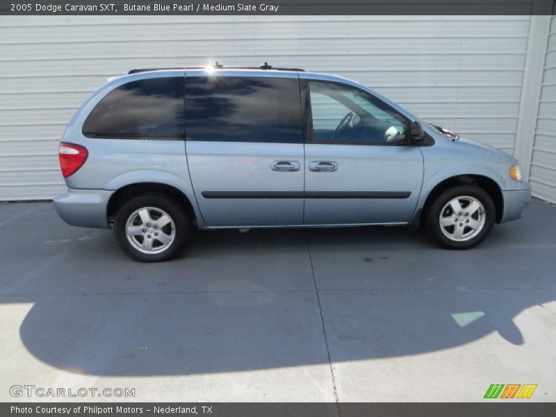 Butane Blue Pearl / Medium Slate Gray 2005 Dodge Caravan SXT