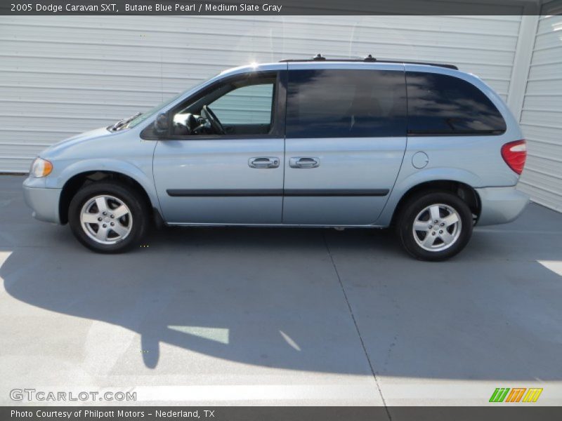 Butane Blue Pearl / Medium Slate Gray 2005 Dodge Caravan SXT