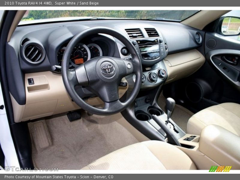 Super White / Sand Beige 2010 Toyota RAV4 I4 4WD