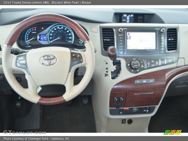 Dashboard of 2014 Sienna Limited AWD
