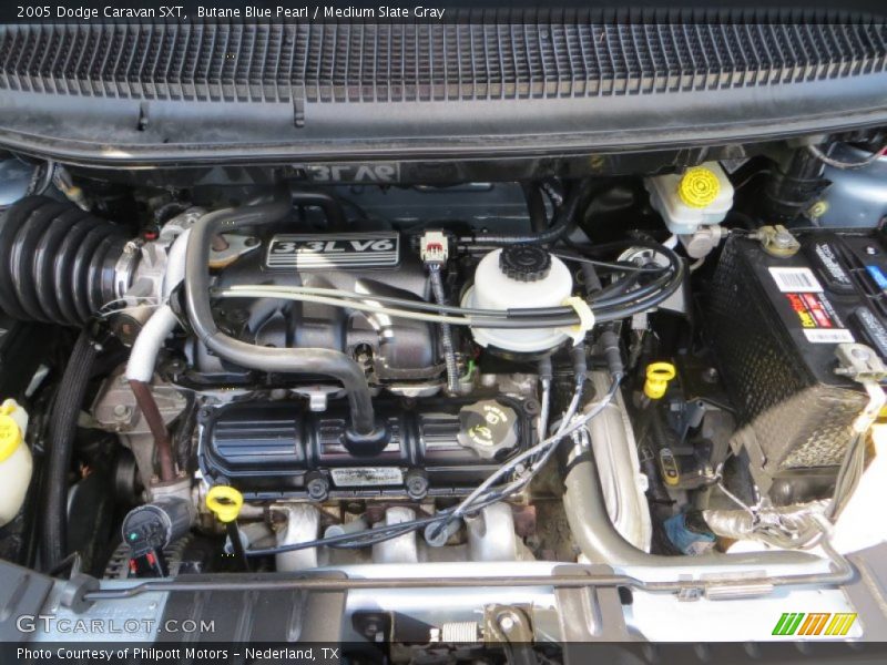 Butane Blue Pearl / Medium Slate Gray 2005 Dodge Caravan SXT