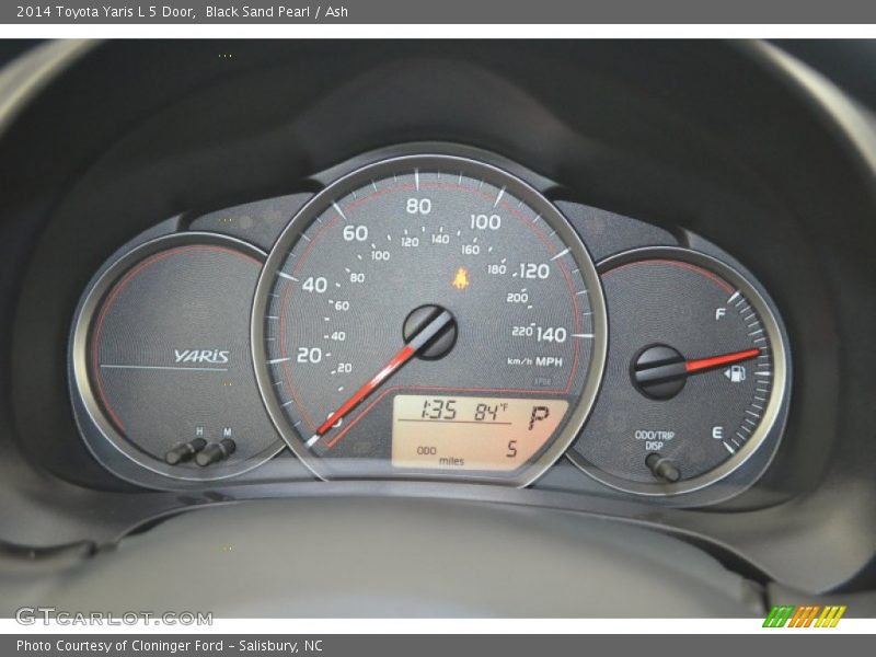 Black Sand Pearl / Ash 2014 Toyota Yaris L 5 Door