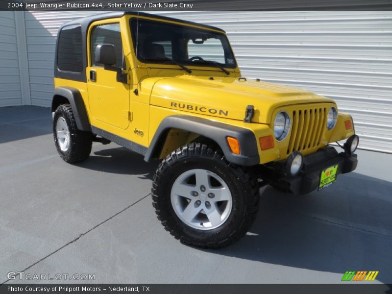 Solar Yellow / Dark Slate Gray 2004 Jeep Wrangler Rubicon 4x4