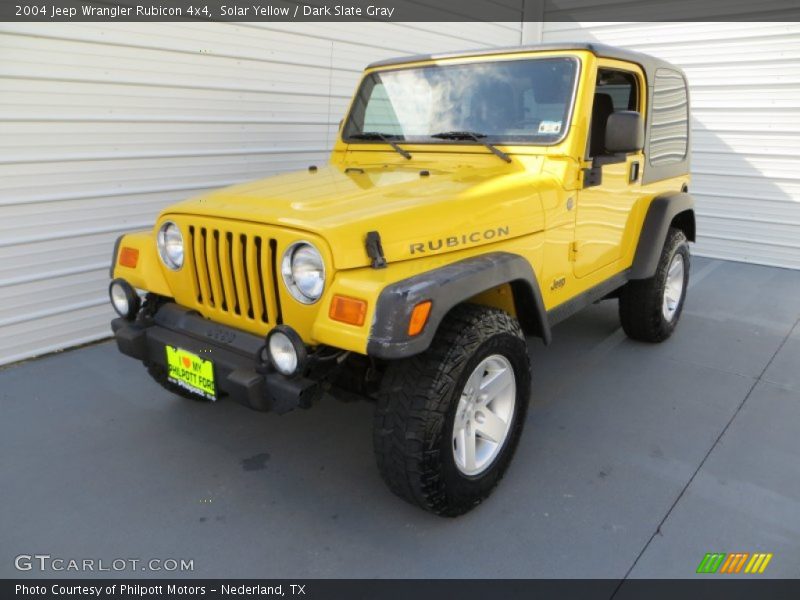 Solar Yellow / Dark Slate Gray 2004 Jeep Wrangler Rubicon 4x4