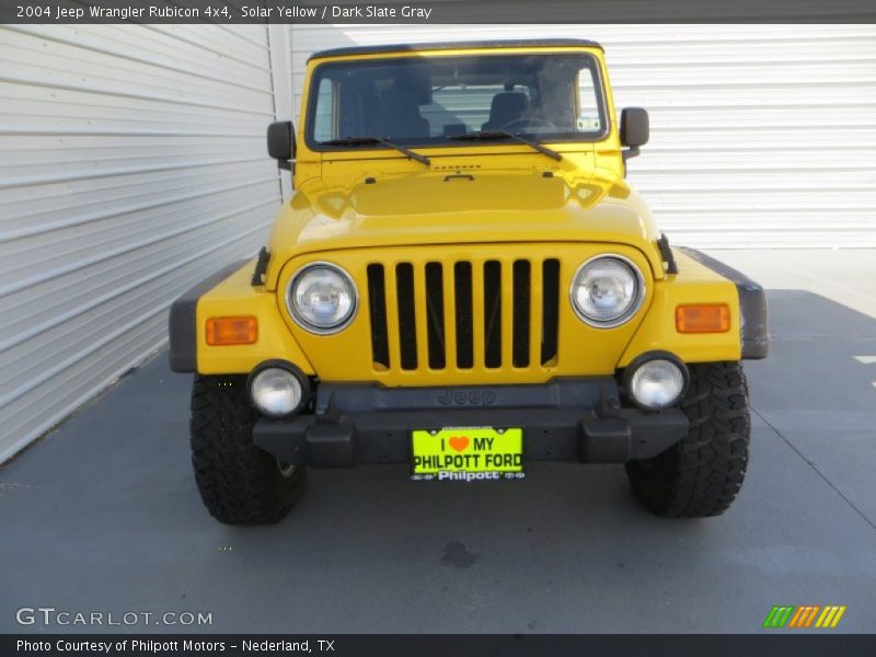 Solar Yellow / Dark Slate Gray 2004 Jeep Wrangler Rubicon 4x4