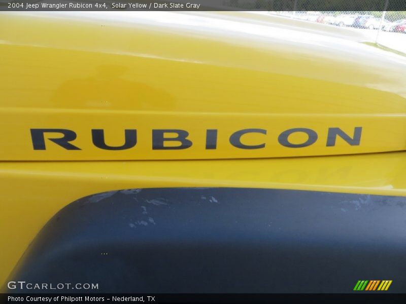 Solar Yellow / Dark Slate Gray 2004 Jeep Wrangler Rubicon 4x4