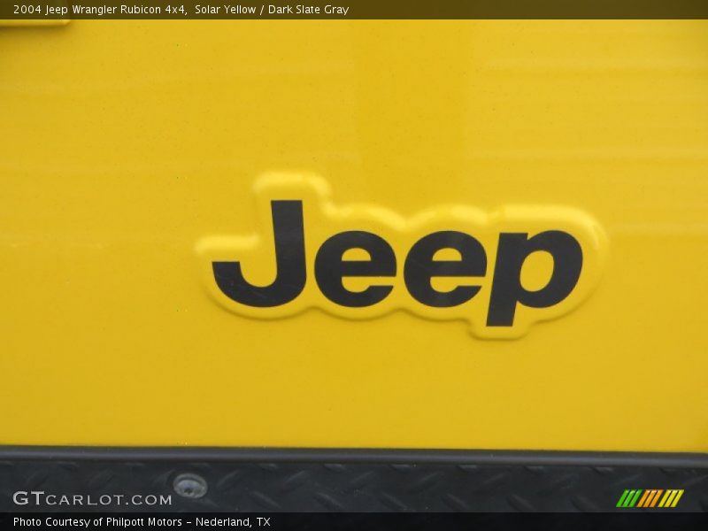 Solar Yellow / Dark Slate Gray 2004 Jeep Wrangler Rubicon 4x4