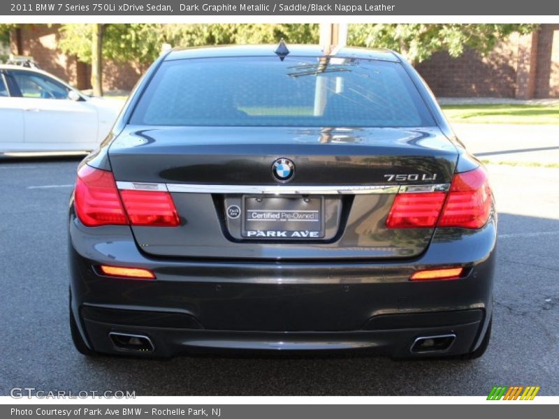 Dark Graphite Metallic / Saddle/Black Nappa Leather 2011 BMW 7 Series 750Li xDrive Sedan