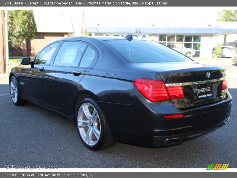 Dark Graphite Metallic / Saddle/Black Nappa Leather 2011 BMW 7 Series 750Li xDrive Sedan