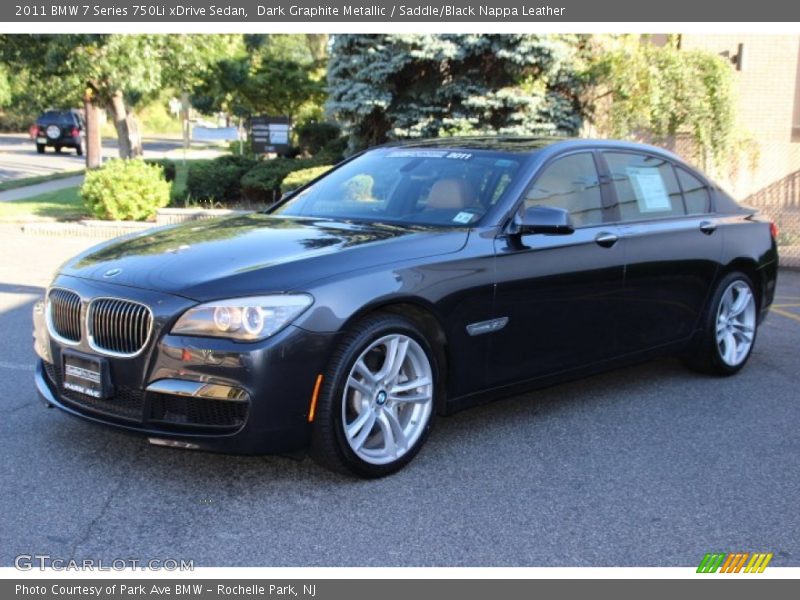 Dark Graphite Metallic / Saddle/Black Nappa Leather 2011 BMW 7 Series 750Li xDrive Sedan